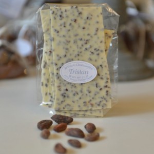 Feuillantine Chocolat blanc Fève Tristan Chocolatier Suisse