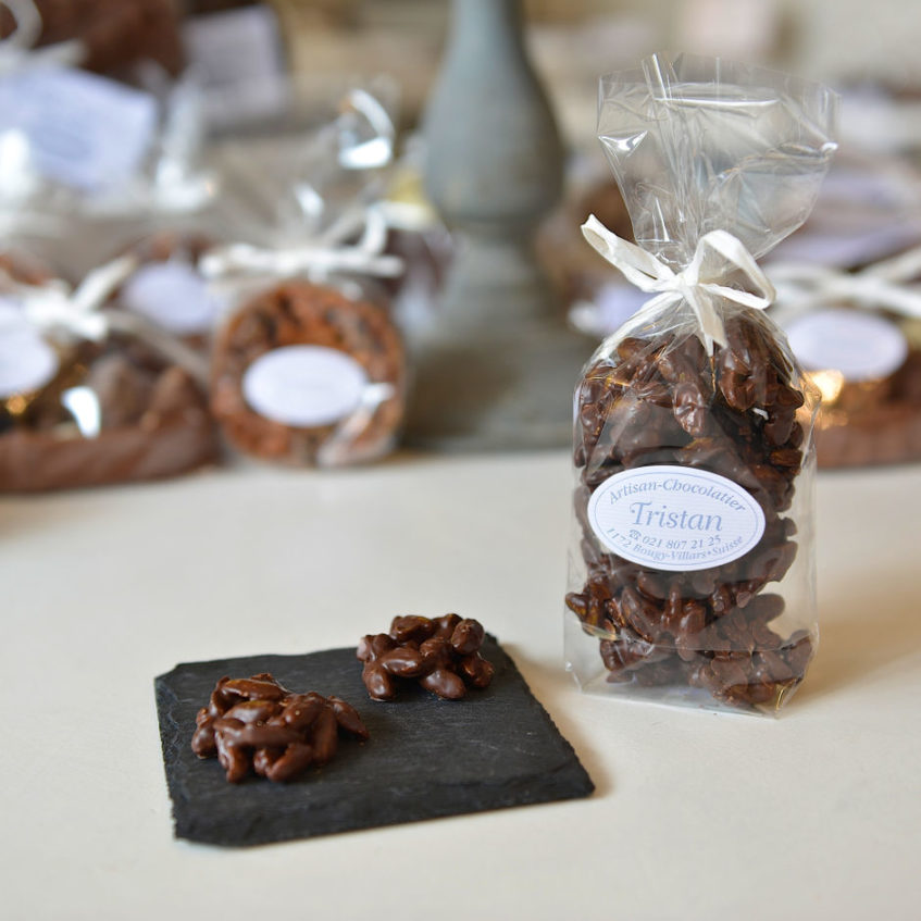 Rocher Pistache Noir Tristan Chocolatier Suisse