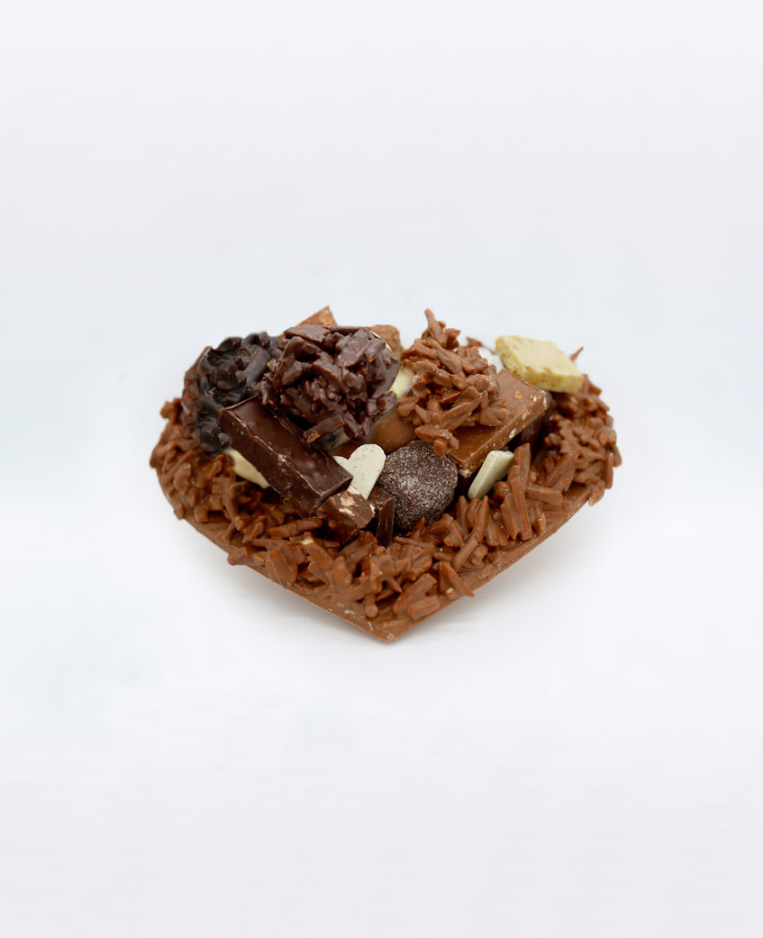 Mini Coeur Rocher Lait 16cm 290g
