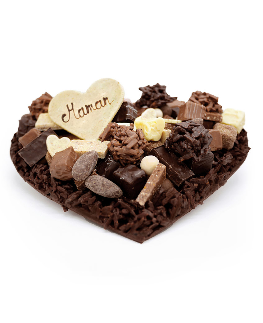 Grand Coeur Rocher Noir 27cm