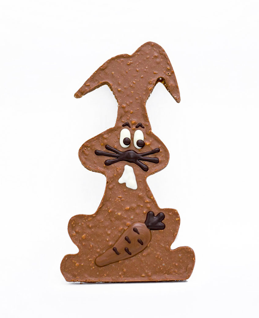 Lapin plat Chocolat Lait Noisette