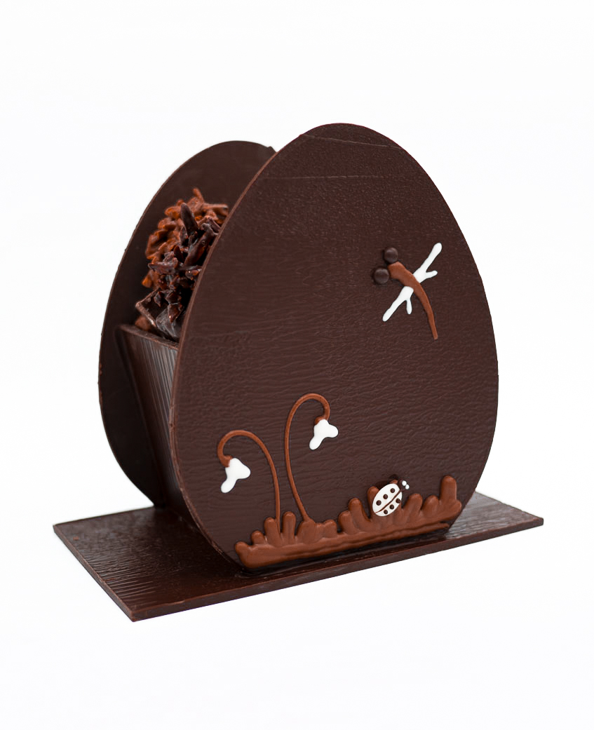 Oeuf debout «Fantaisie» Chocolat Noir 750g
