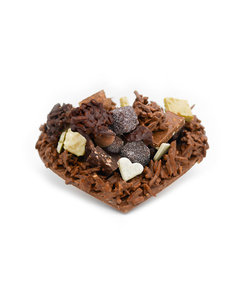 Petit Coeur Rocher Lait 20cm 500g