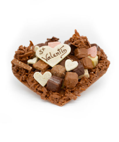 Moyen Coeur Rocher Chocolat Lait Mélange gourmand Tristan Chocolatier